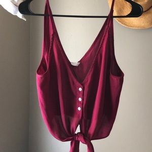 Free people front tie tank